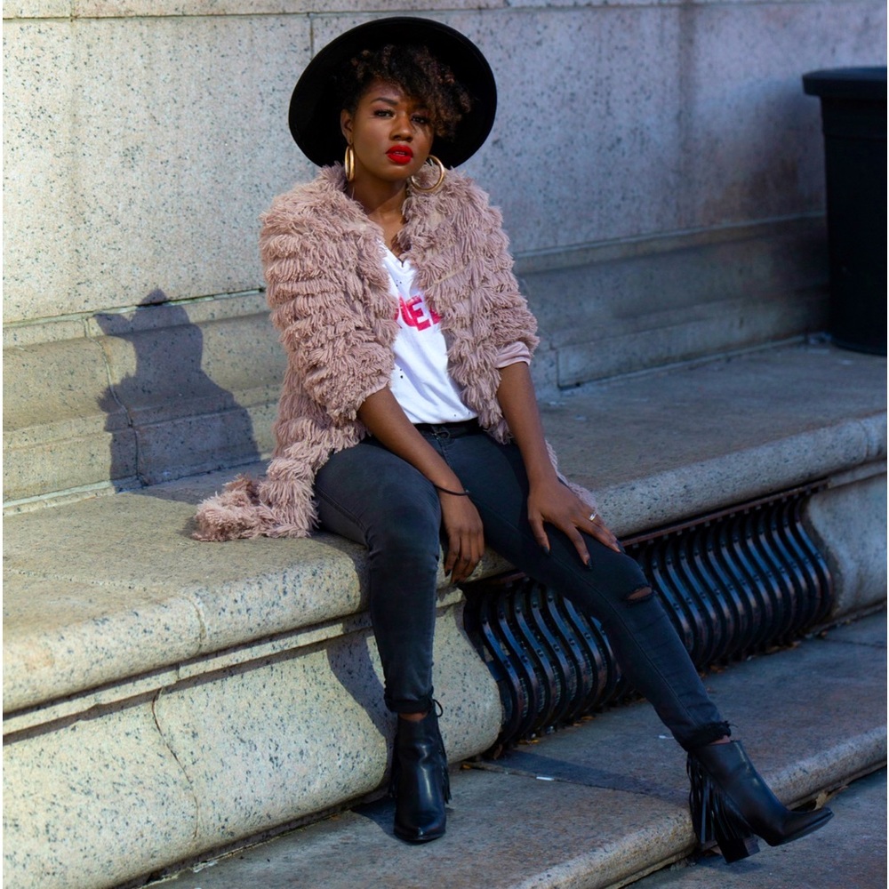 Light Faux Fur Fashion Coat Boohoo